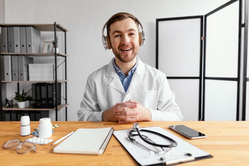 Médico aplicando a Técnica SPIN em Stories no Instagram para engajar pacientes.